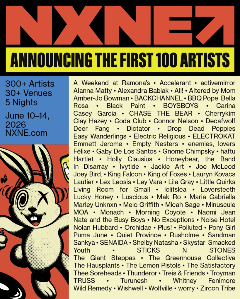 NXNE 2026 Festival Full Lineup